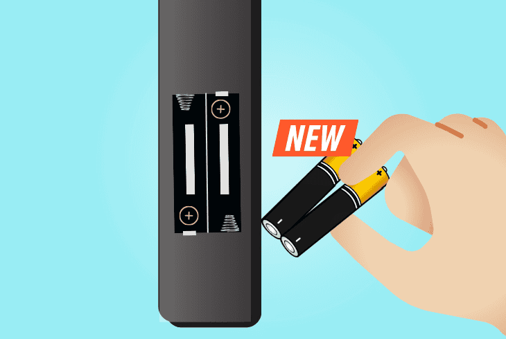 replace the remote’s batteries