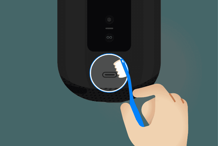 clean the sonos connection ports