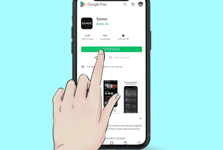 reinstall your sonos mobile app