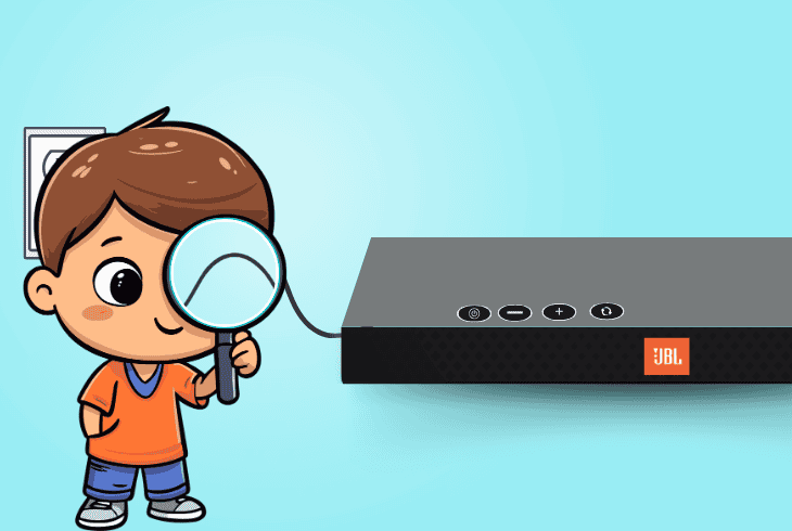 inspect the jbl soundbar power supply