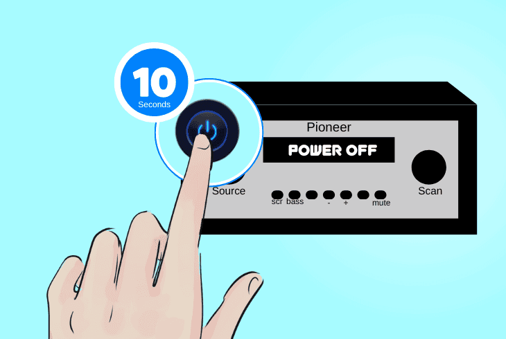 hard reset touch-screen pioneer radio
