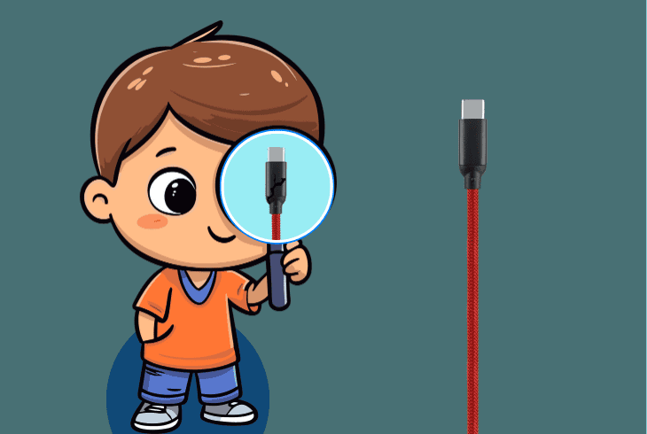 inspect the usb cable for faults