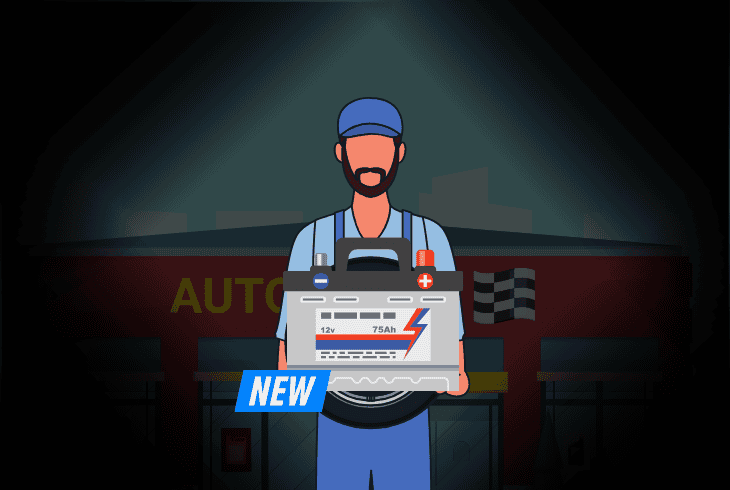 test & replace the vehicle's battery