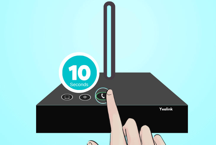 factory reset the yealink’s station