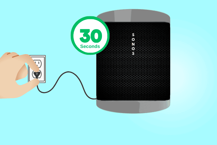 unplug your sonos era for 30 seconds