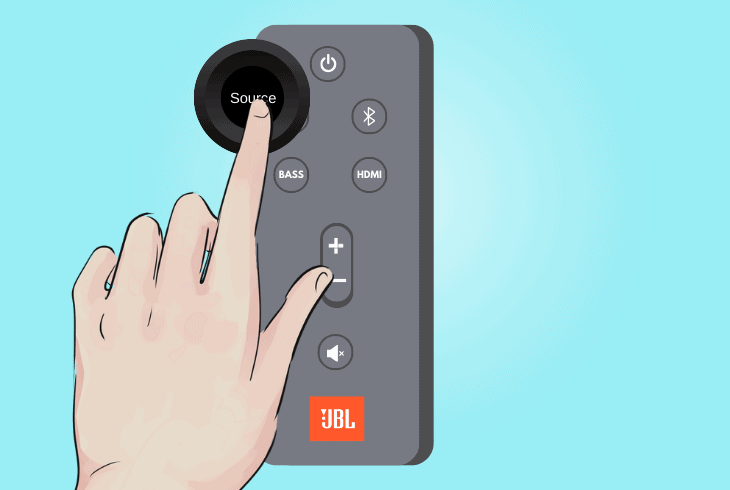 set jbl to the correct input source