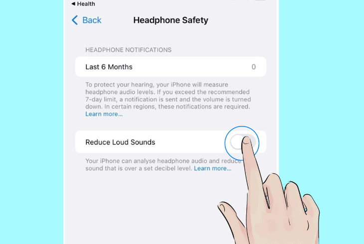 disable the device’s loud sounds limiter