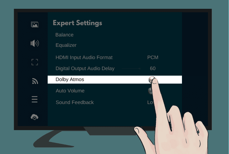 change the tv’s digital audio format