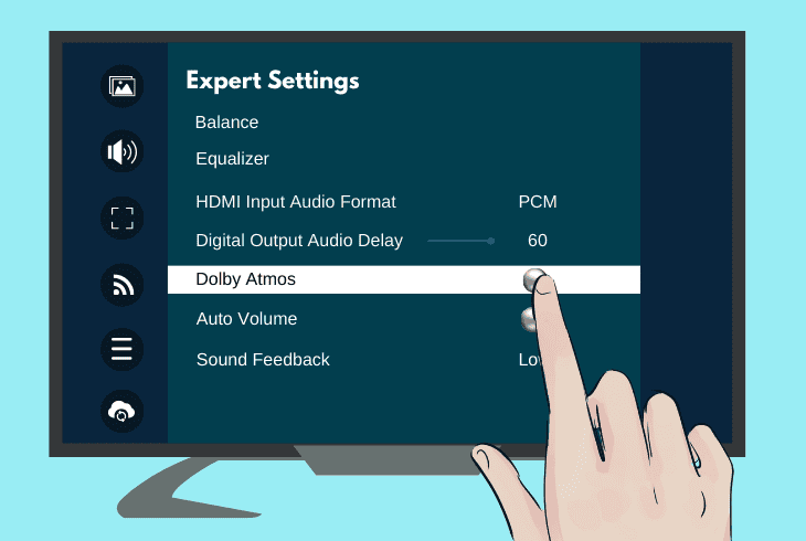 change the tv’s digital audio output