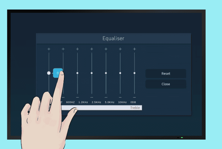 configure the equalizer settings
