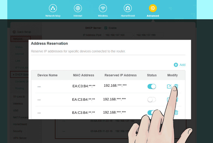 how to erase devices via mac address
