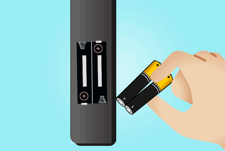 eject the batteries out of the remote
