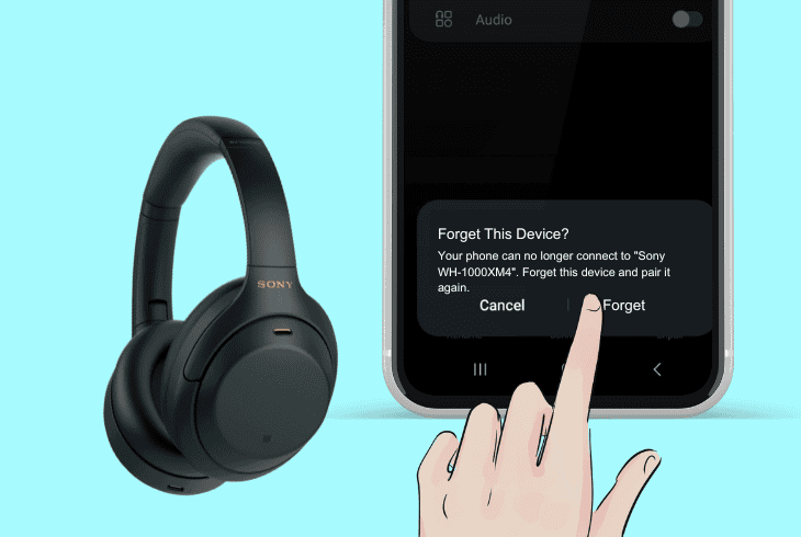 forget & reconnect xm4 on android