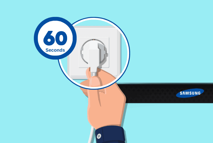 discharge the samsung soundbar’s power