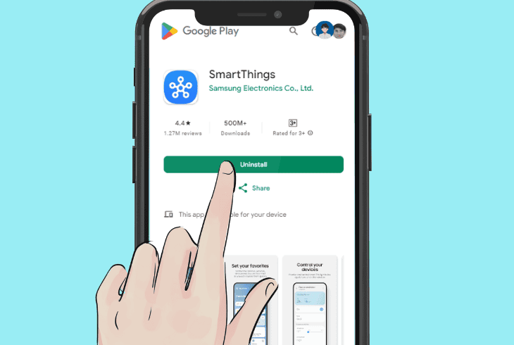 reinstall your smartthings app