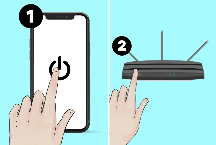 restart mobile & wi-fi router