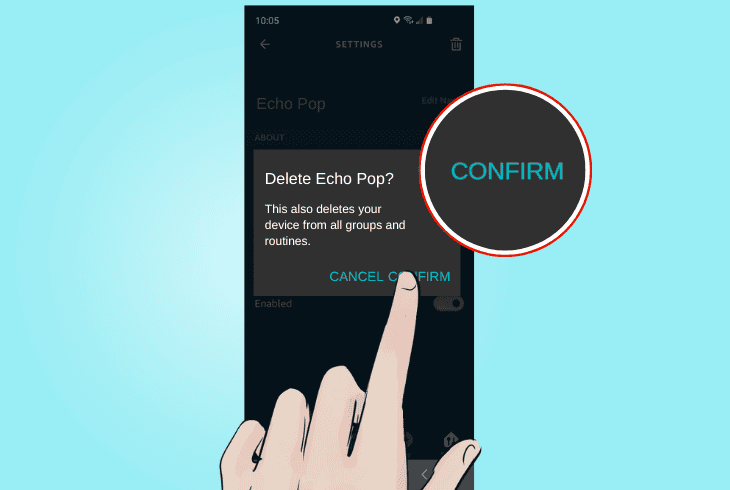 unpair echo pop from the alexa app