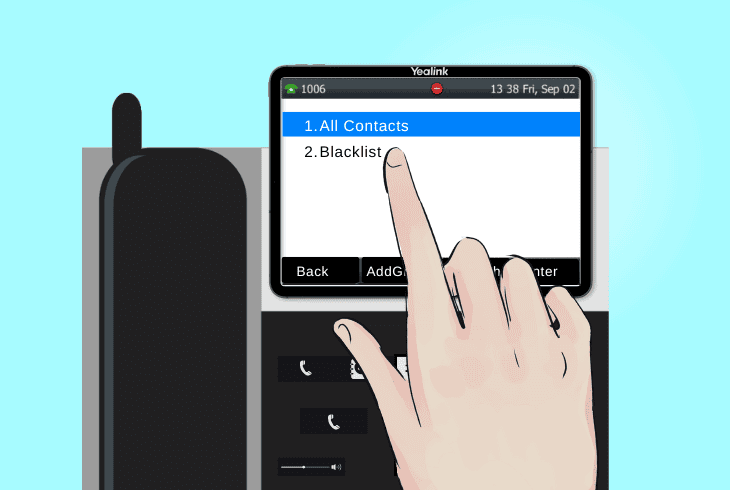 check if the yealink caller is blocked