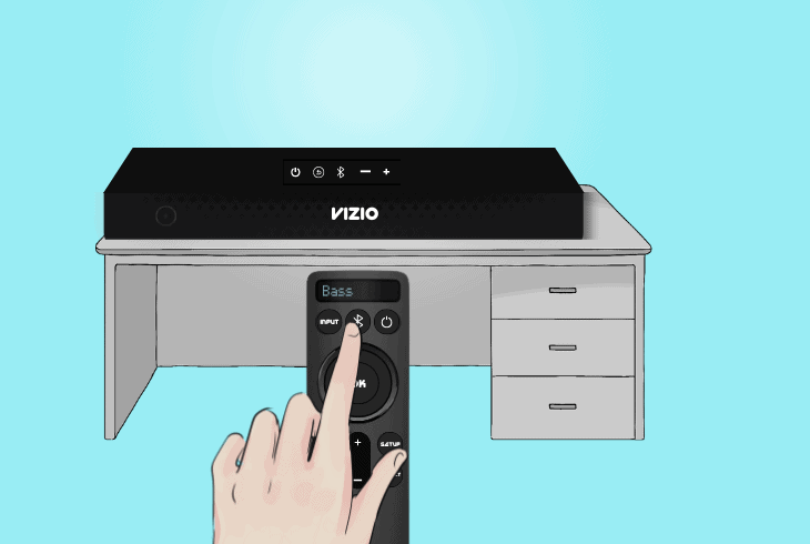 reprogram the vizio remote (bluetooth)