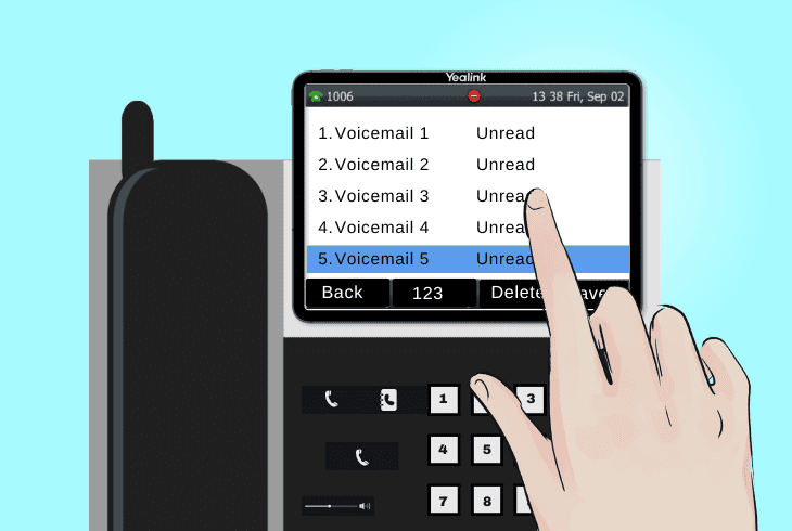 clear missed calls & read the voicemail