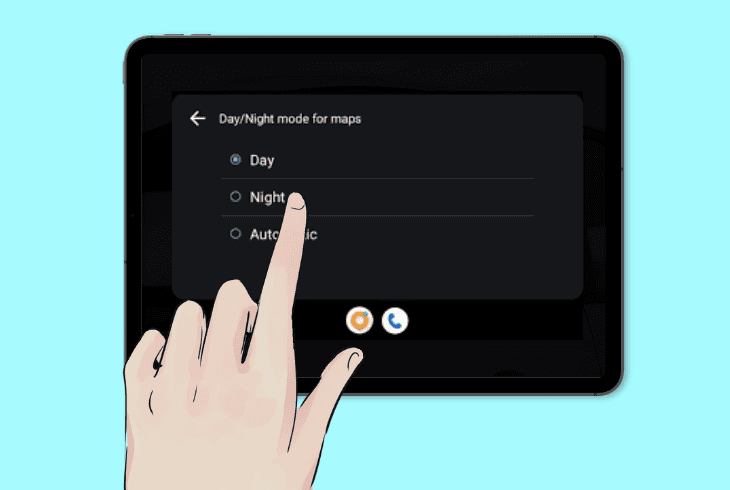 enable day/night mode in the settings