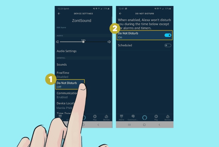 enable the do not disturb mode