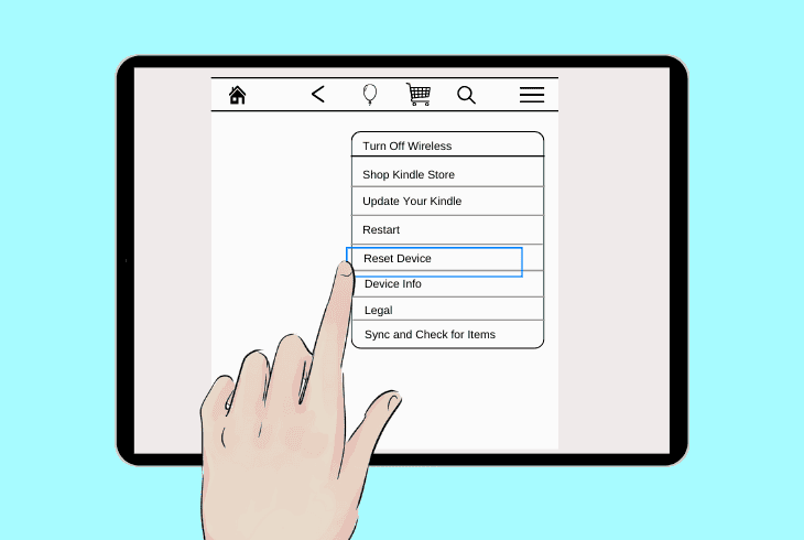restore kindle’s factory default settings