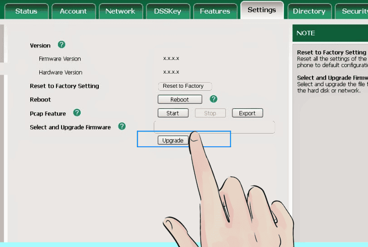 update the handset and base’s firmware