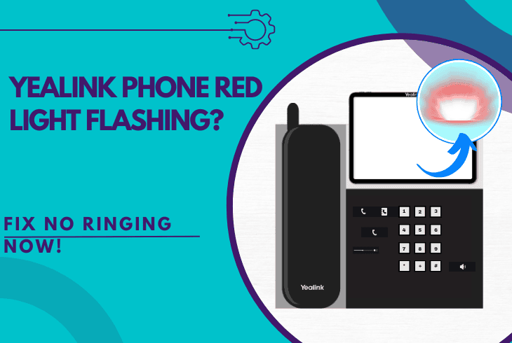 yealink phone red light flashing