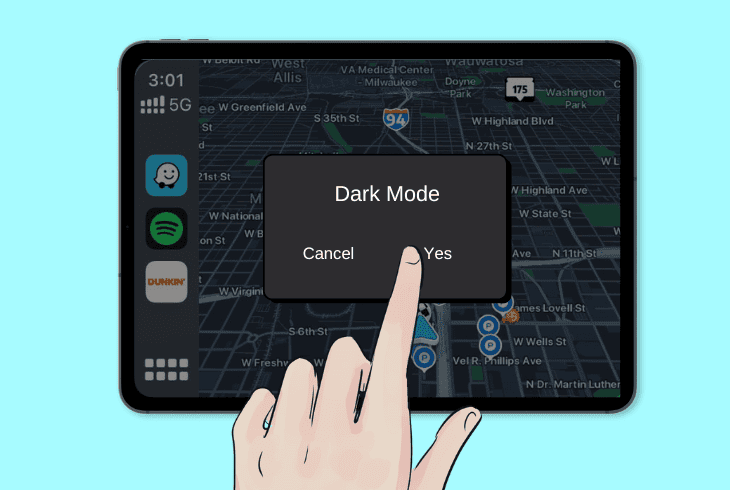 how to adjust light theme on waze
