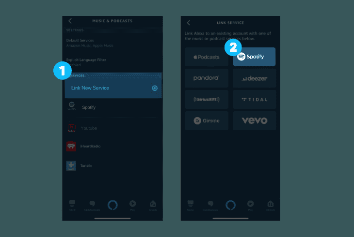 check if spotify is linked to alexa