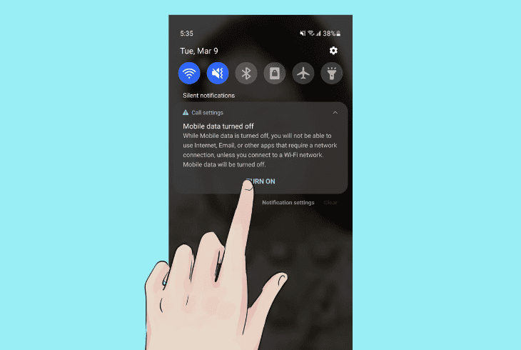 disable your cellular (mobile data)