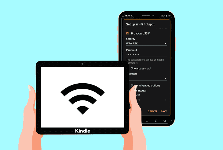 test kindle on mobile hotspot: