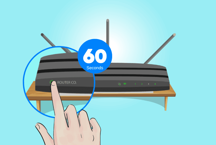 power cycle the network router