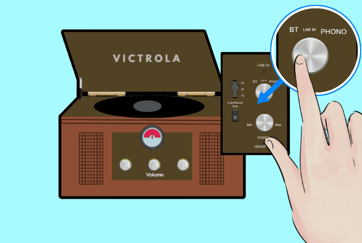 switch victrola to phono mode
