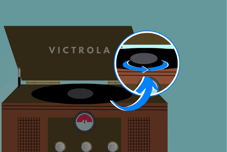 test if victrola platter is spinning