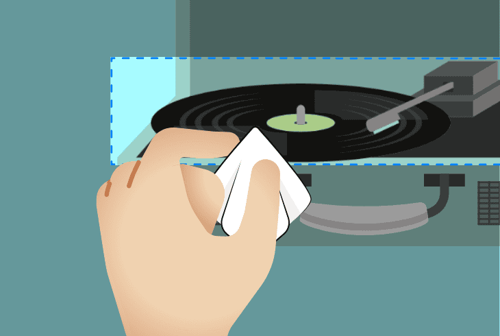 check and clean the player’s platter