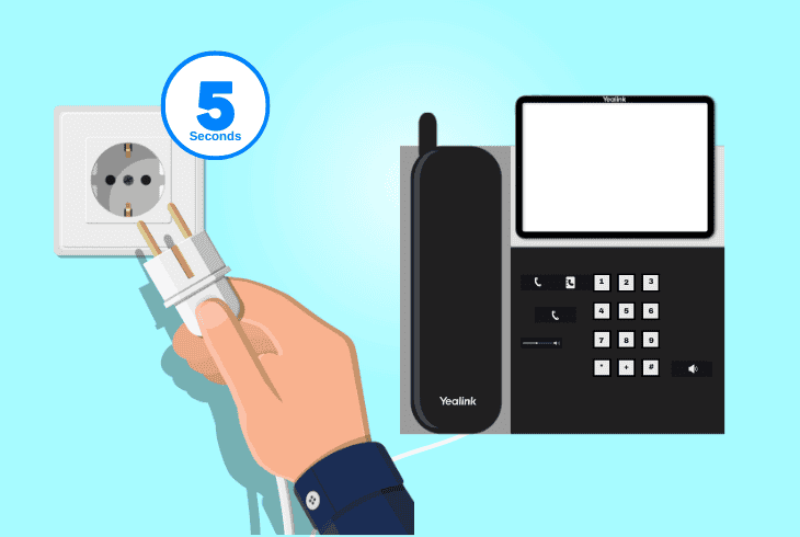 phone power supply reset yealink