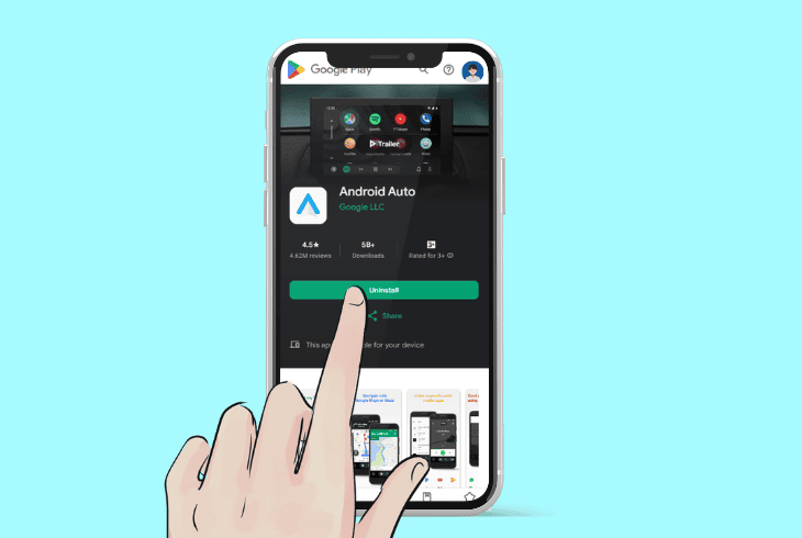 re-add android auto & reinstall app