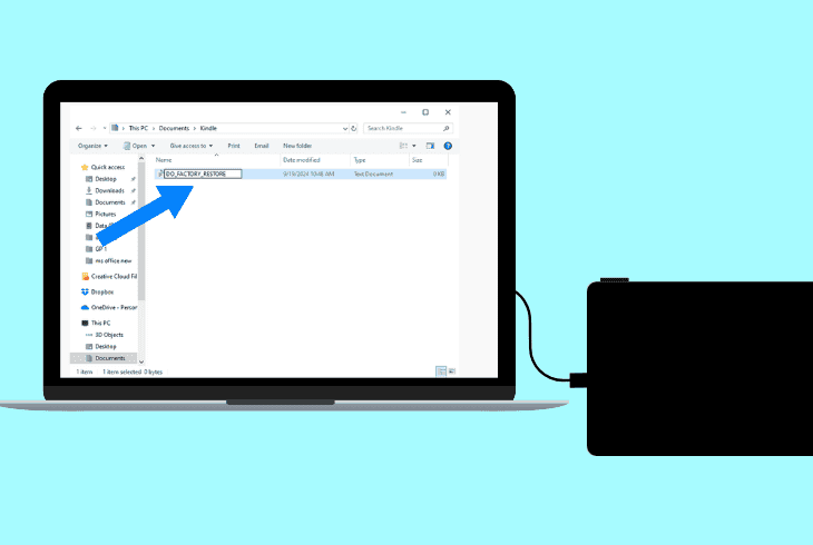 issue a factory reset through a pc