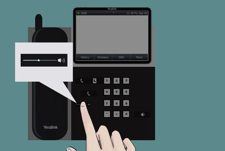 adjust the ringer volume of yealink