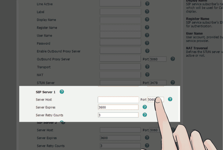check yealink’s sip registration status