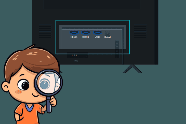 inspect the connection to the tv