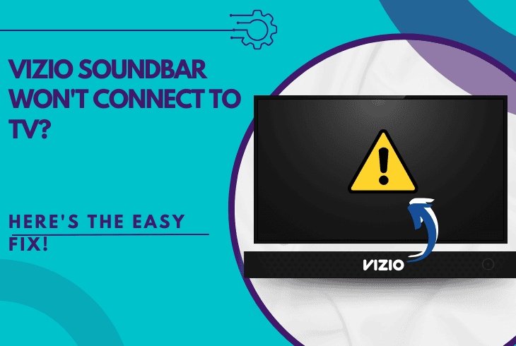 vizio soundbar won't connect to tv