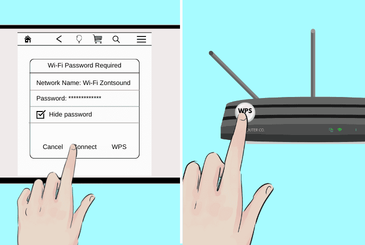 set up kindle’s connection over wps