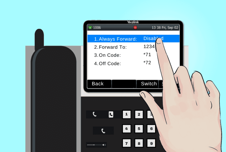 disable “call forwarding” on yealink