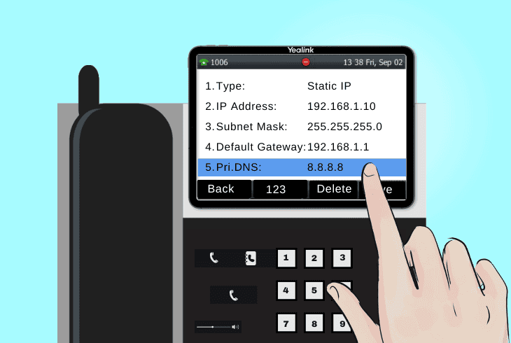 modify yealink’s dns configuration