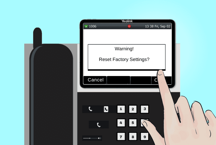 factory reset your yealink phone