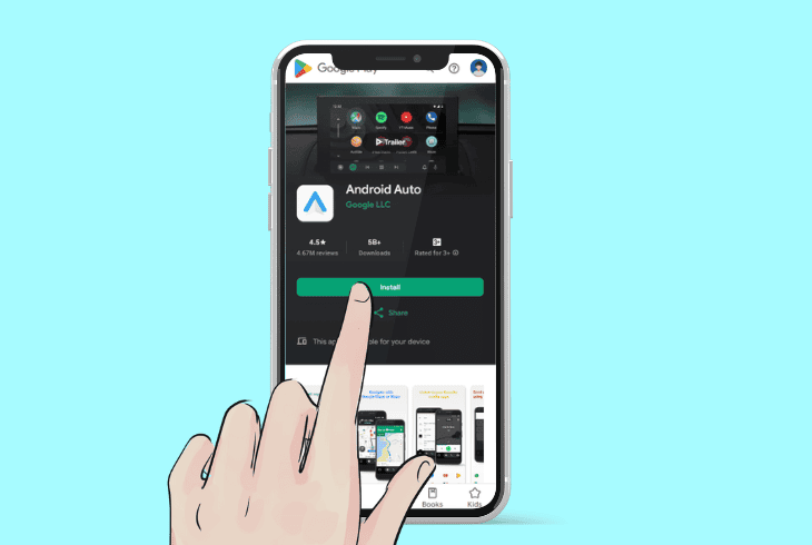 download & install the android auto app