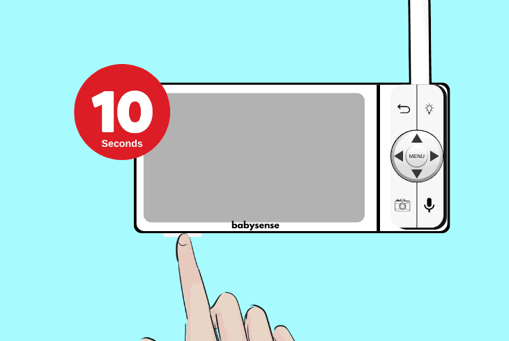 factory reset the babysense units
